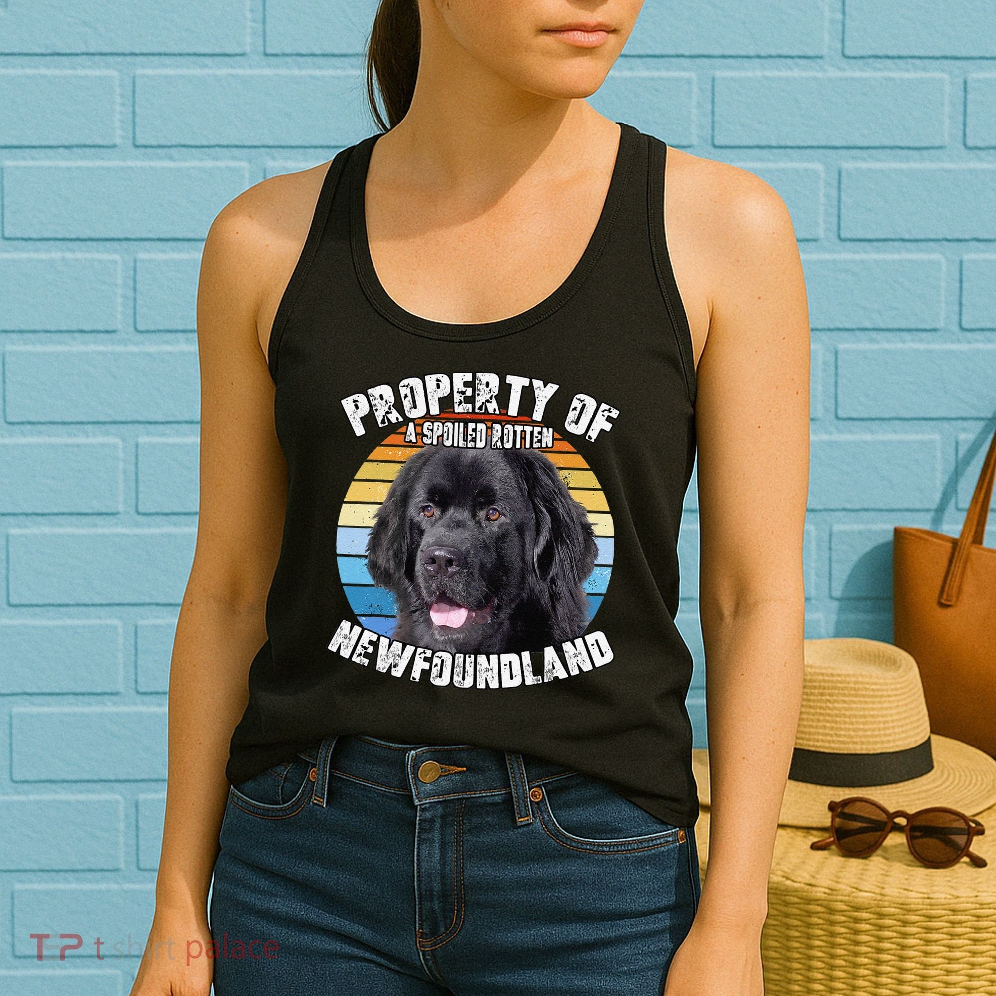 Newfoundland Dog Retro Property Of Cute Dog Women's Tank Top