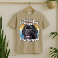 Newfoundland Dog Retro Property Of Cute Dog T-Shirt thumb 2