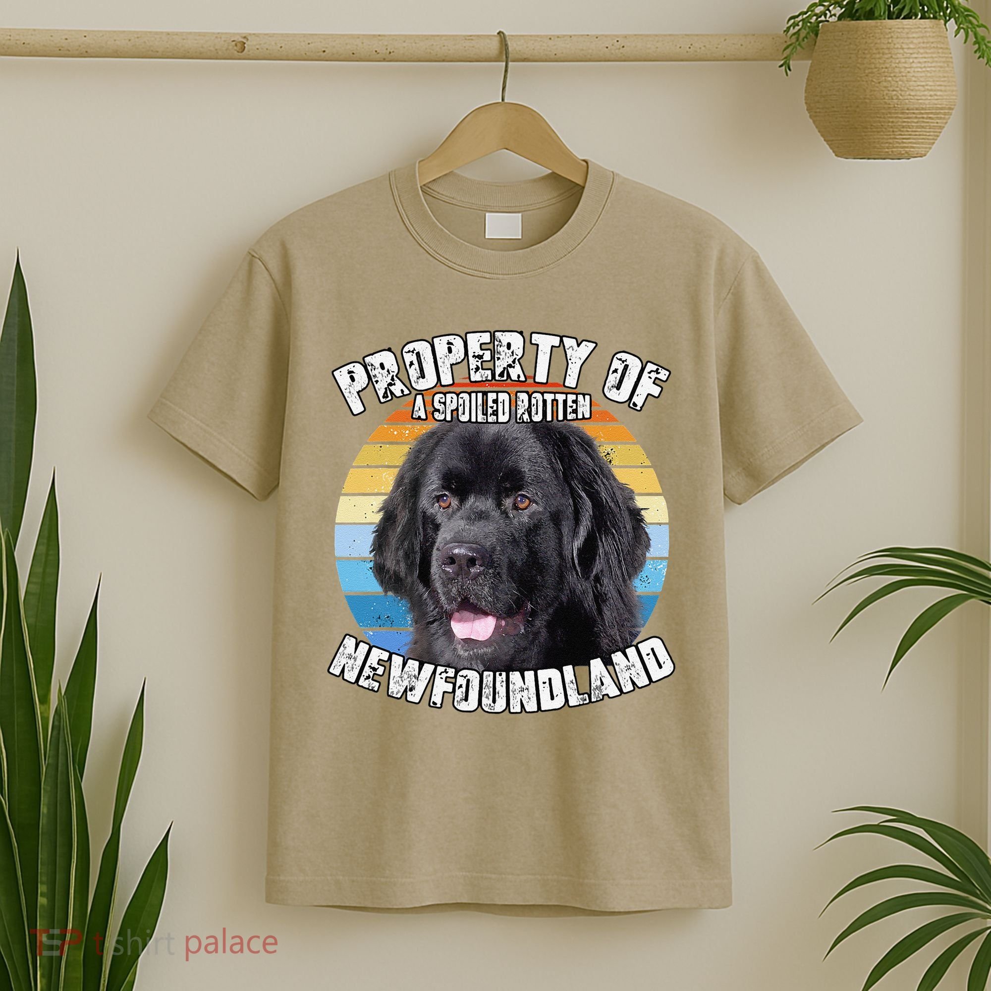 Newfoundland Dog Retro Property Of Cute Dog T-Shirt