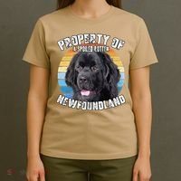 Newfoundland Dog Retro Property Of Cute Dog T-Shirt thumb 4