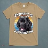 Newfoundland Dog Retro Property Of Cute Dog T-Shirt thumb 5