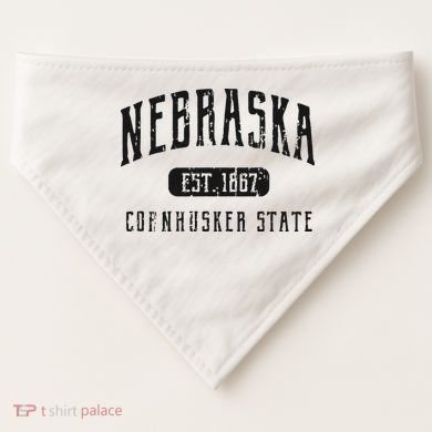 Nebraska Distressed Sports Design USA-Made Doggie Bandana