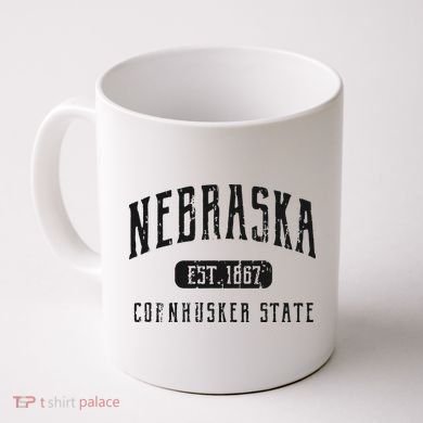 Nebraska Distressed Sports Design Coffee Mug