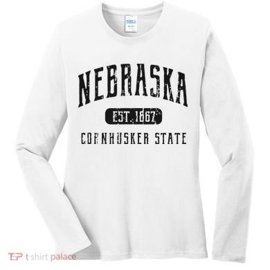 Nebraska Distressed Sports Design Women's Long Sleeve Shirt