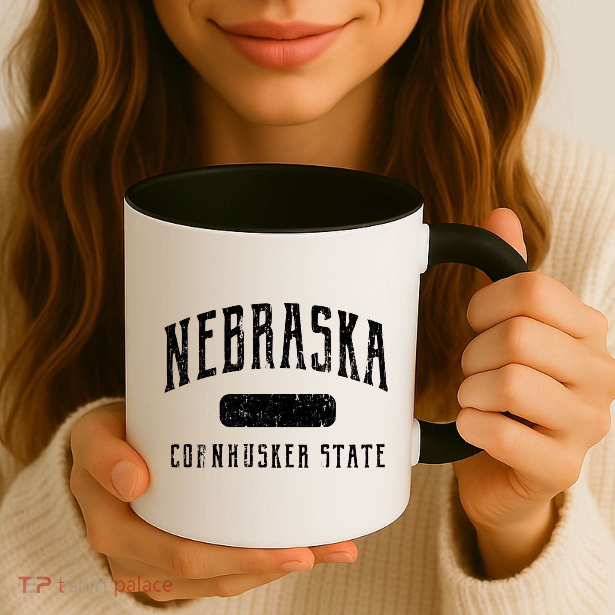Nebraska Distressed Sports Coffee Mug