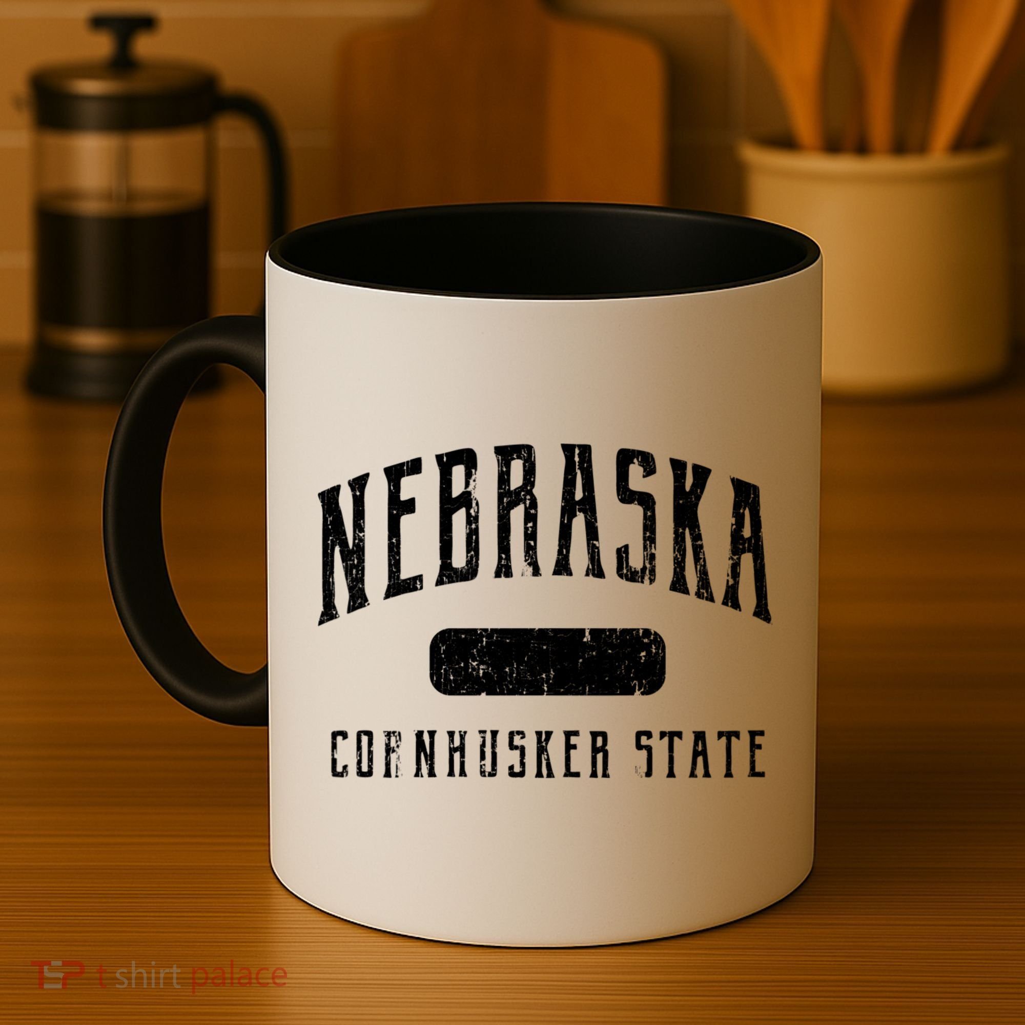 Nebraska Distressed Sports Coffee Mug