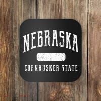 Nebraska Distressed Sports Coaster thumb 0