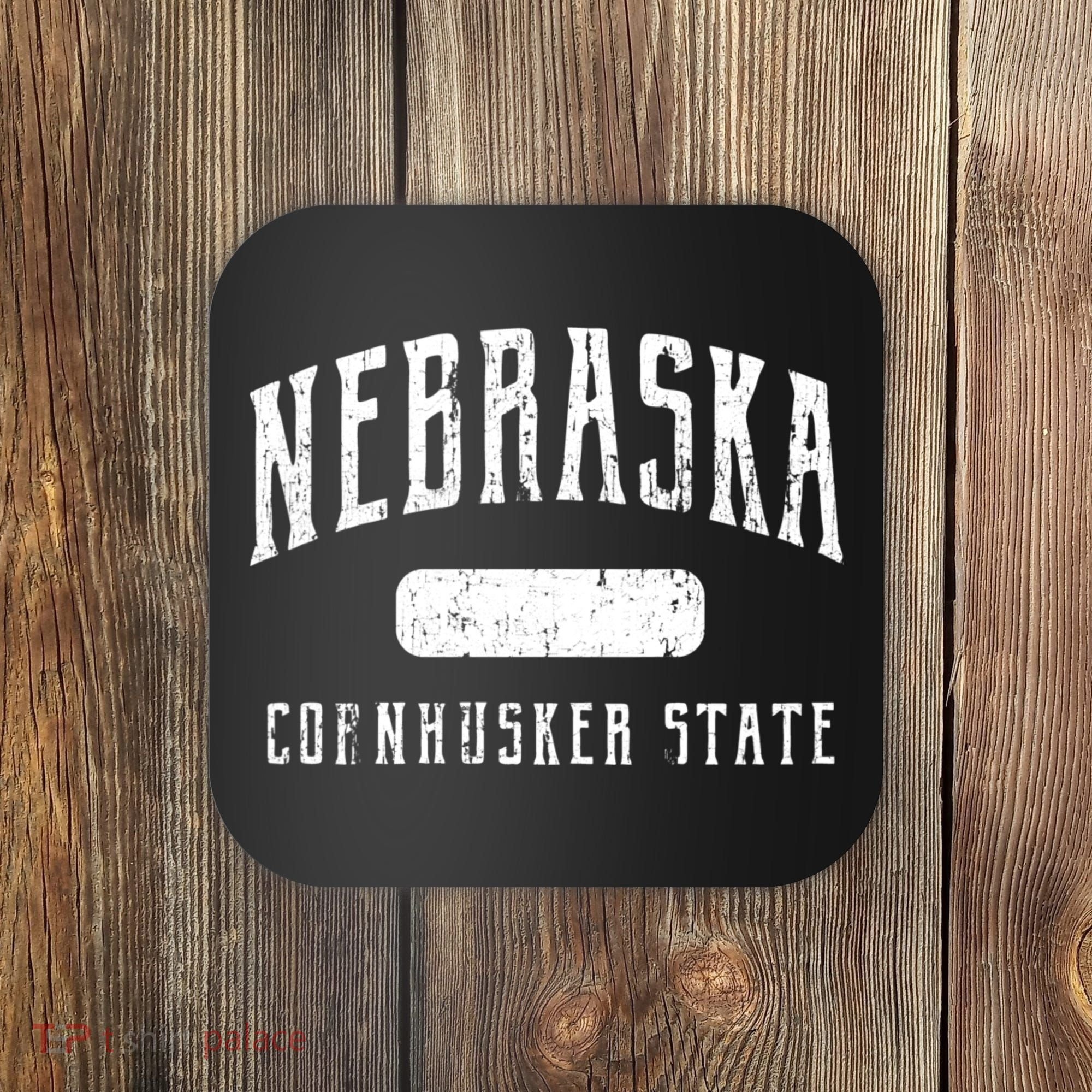 Nebraska Distressed Sports Coaster
