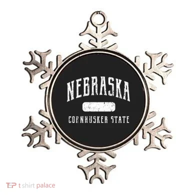 Nebraska Distressed Sports Ornament