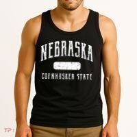 Nebraska Distressed Sports Tank Top thumb 3