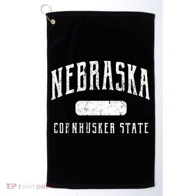 Nebraska Distressed Sports Golf Towel