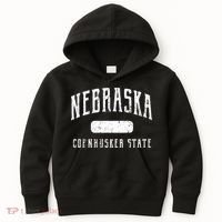 Nebraska Distressed Sports Kids Hoodie thumb 0