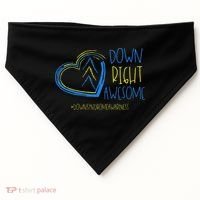 National Down Syndrome Awareness Month Down Right Awesome USA-Made Doggie Bandana thumb 0