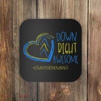 National Down Syndrome Awareness Month Down Right Awesome Coaster thumb 0