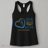 National Down Syndrome Awareness Month Down Right Awesome Women's Tank Top thumb 3