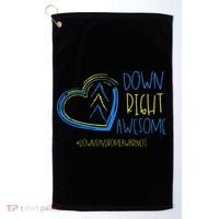 National Down Syndrome Awareness Month Down Right Awesome Golf Towel thumb 0
