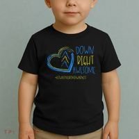 National Down Syndrome Awareness Month Down Right Awesome Toddler T-Shirt thumb 2