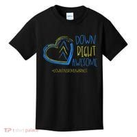 National Down Syndrome Awareness Month Down Right Awesome Kids T-Shirt thumb 0