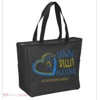 National Down Syndrome Awareness Month Down Right Awesome Tote Bag thumb 2