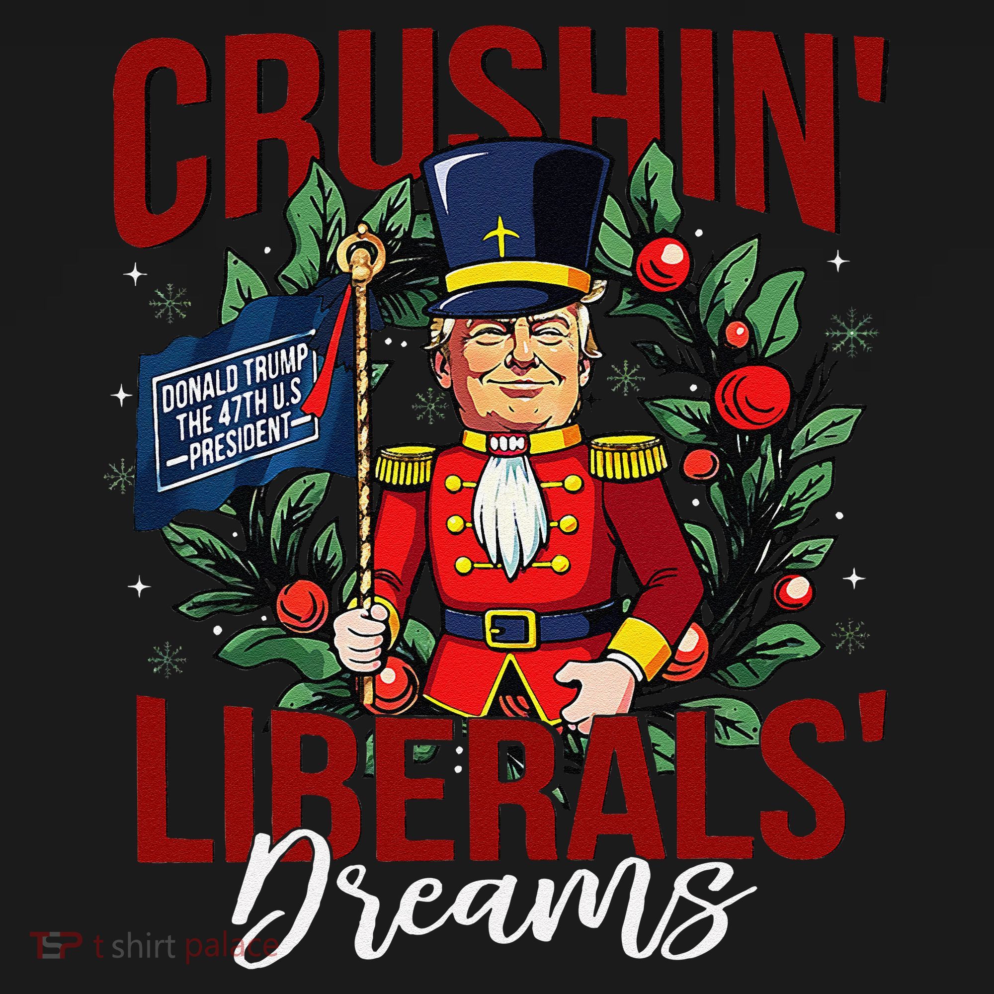 Nutcracker Donald Trump The 47th President Funny Humor Xmas Baby Bodysuit