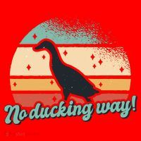 No Ducking Way Funny Duck Santa Hat thumb 1
