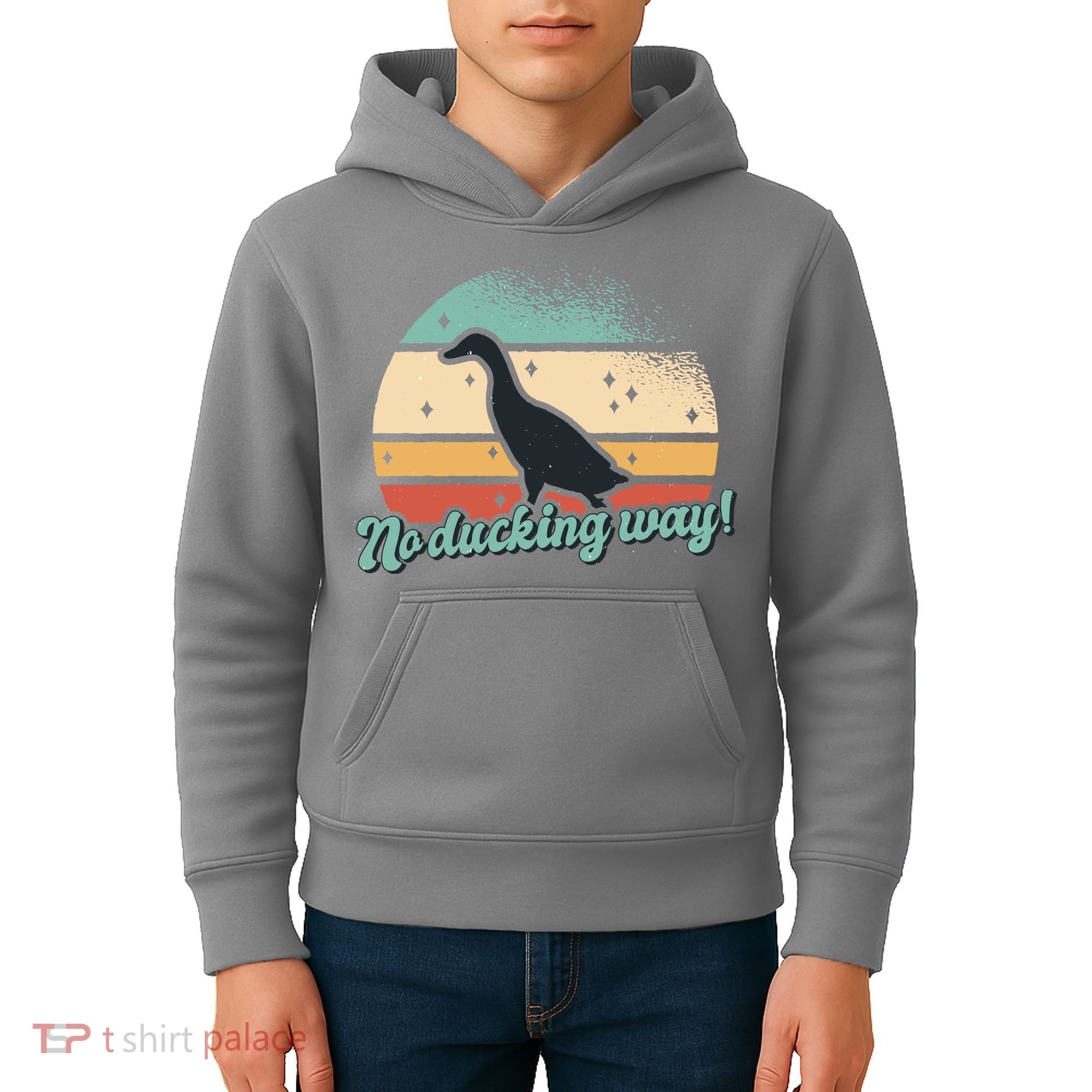 No Ducking Way Funny Duck Kids Hoodie