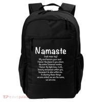 Namaste Definition Yoga Meditation Buddhist Gift Backpack thumb 0