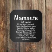 Namaste Definition Yoga Meditation Buddhist Gift Coaster thumb 0