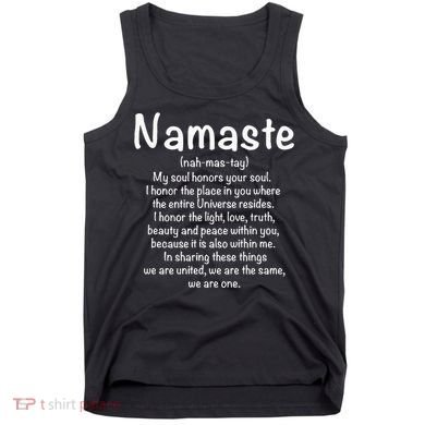 Namaste Definition Yoga Meditation Buddhist Gift Tank Top