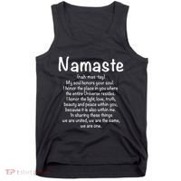 Namaste Definition Yoga Meditation Buddhist Gift Tank Top thumb 0