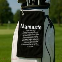 Namaste Definition Yoga Meditation Buddhist Gift Golf Towel thumb 2