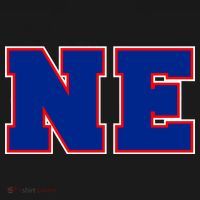NE New England Massachusetts College Letters Football Fan Block Letters Women's Hoodie thumb 2