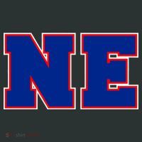 NE New England Massachusetts College Letters Football Fan Block Letters T-Shirt thumb 7
