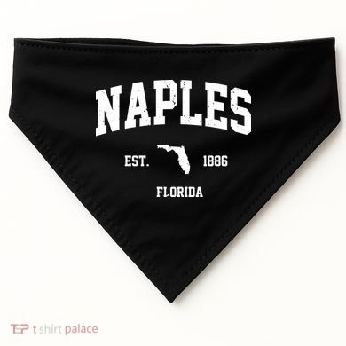 Naples Est 1886 Florida State Pride Retro USA-Made Doggie Bandana