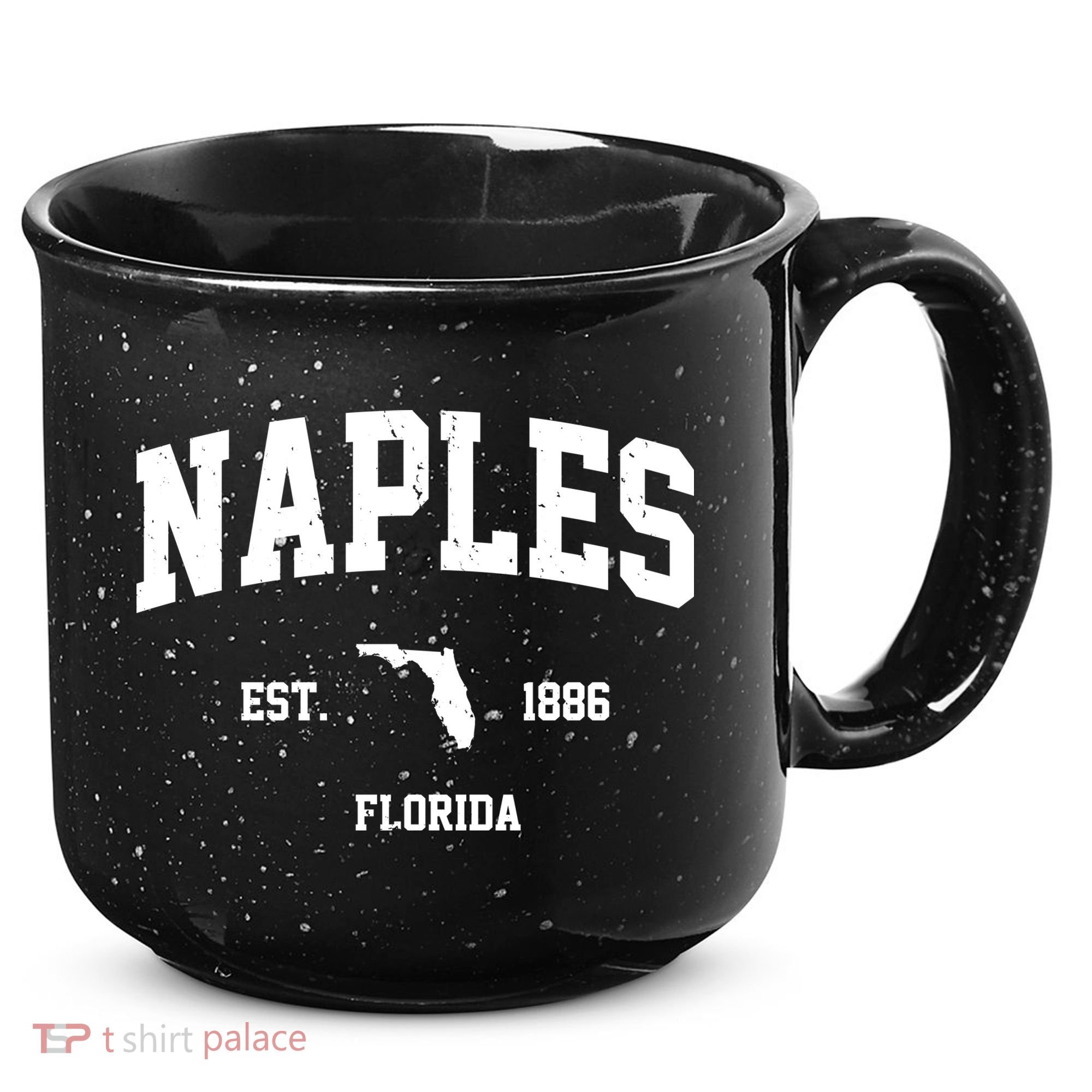 Naples Est 1886 Florida State Pride Retro 15oz Campfire Ceramic Mug