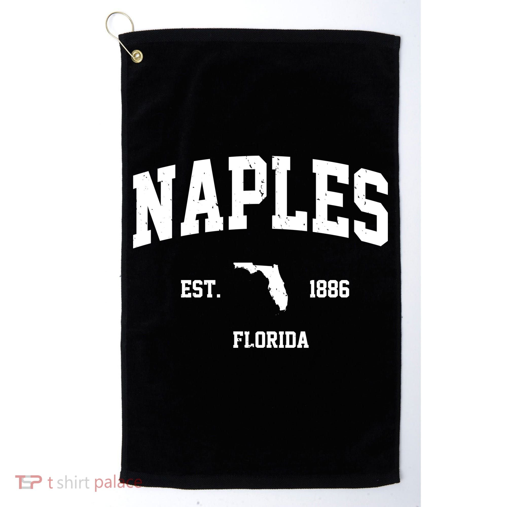 Naples Est 1886 Florida State Pride Retro Golf Towel