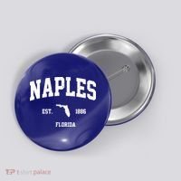 Naples Est 1886 Florida State Pride Retro Button thumb 0
