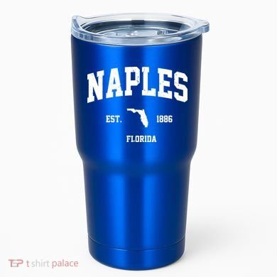 Naples Est 1886 Florida State Pride Retro Tumbler