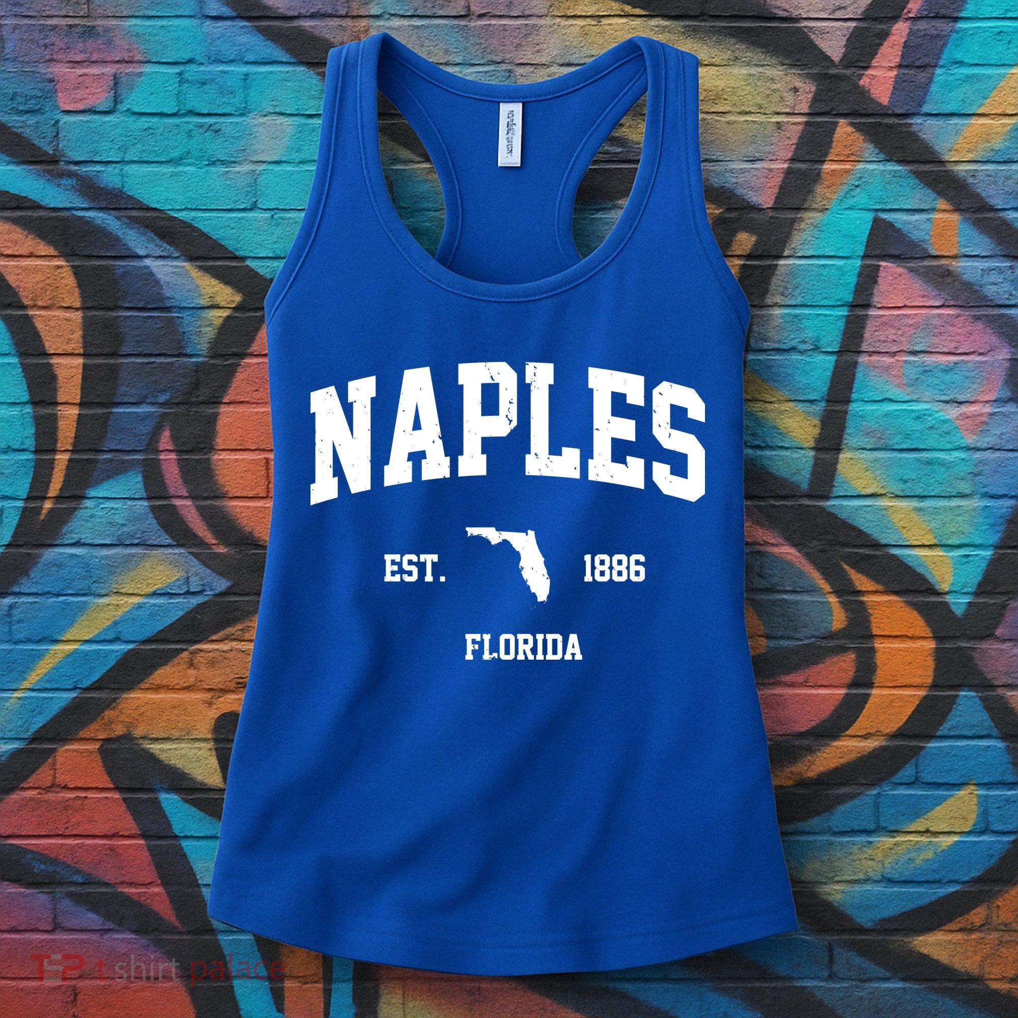 Naples Est 1886 Florida State Pride Retro Women's Tank Top