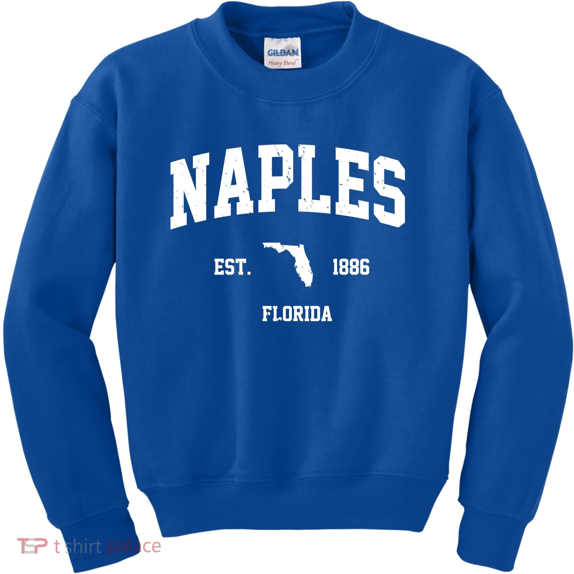 Naples Est 1886 Florida State Pride Retro Kids Sweatshirt