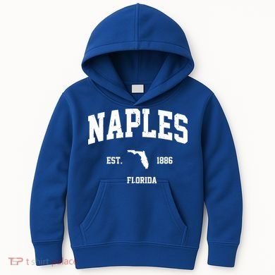 Naples Est 1886 Florida State Pride Retro Kids Hoodie