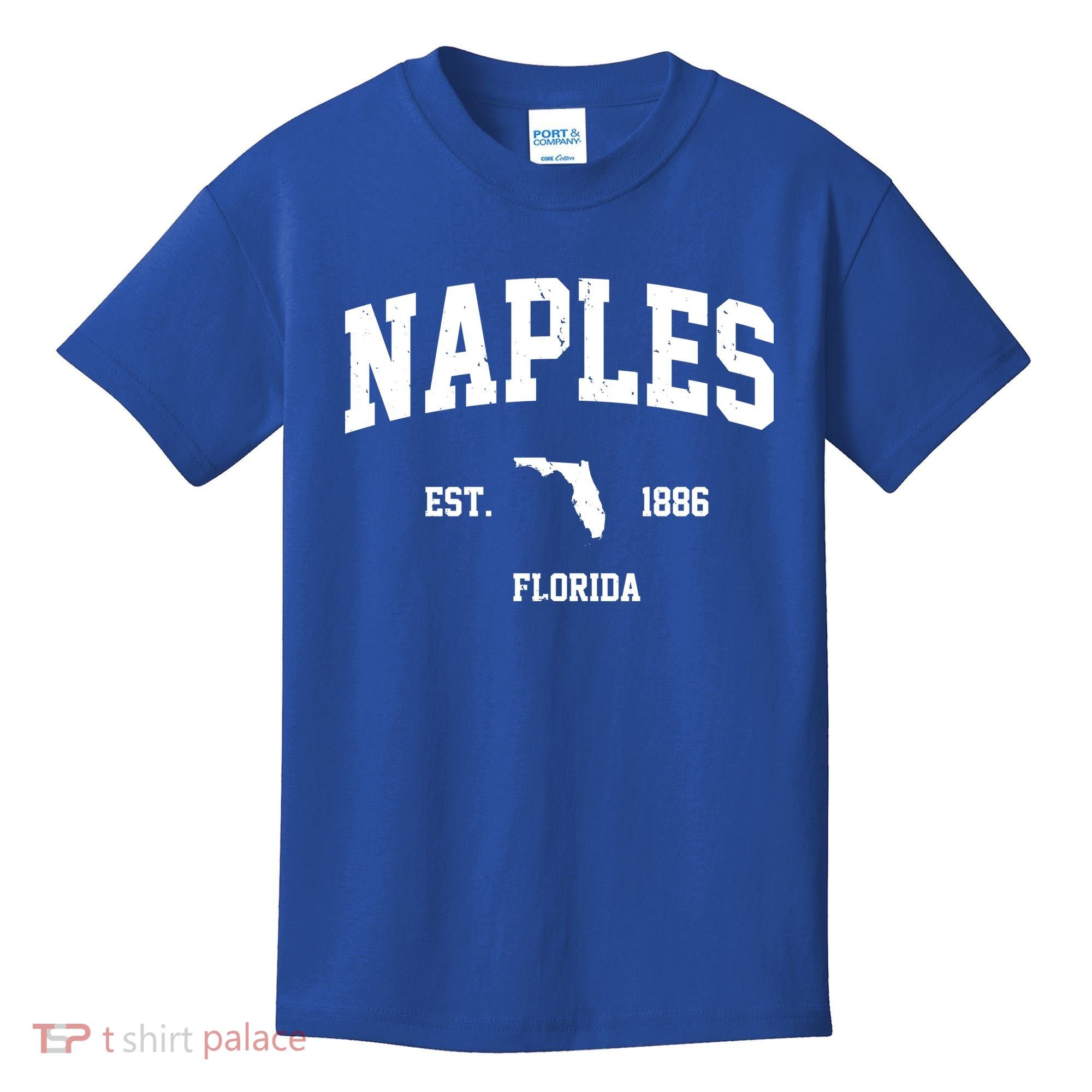 Naples Est 1886 Florida State Pride Retro Kids T-Shirt