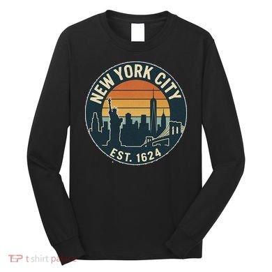 NYC Est 1624 Vintage Style Long Sleeve Shirt