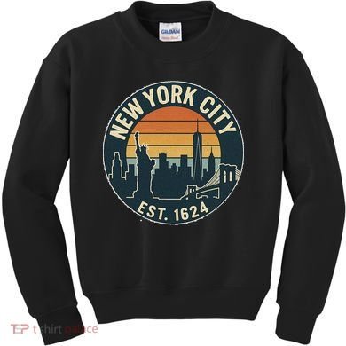 NYC Est 1624 Vintage Style Kids Sweatshirt