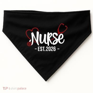 Nurse EST 2026 USA-Made Doggie Bandana
