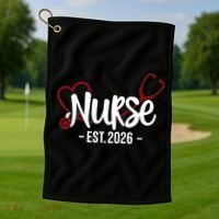 Nurse EST 2026 Golf Towel thumb 1