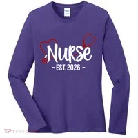 Nurse EST 2026 Women's Long Sleeve Shirt thumb 0