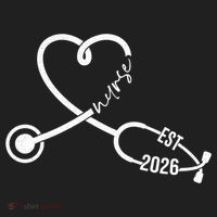 Nurse EST 2026 Cute Heart Stethoscope Women's Sweatshirt thumb 2