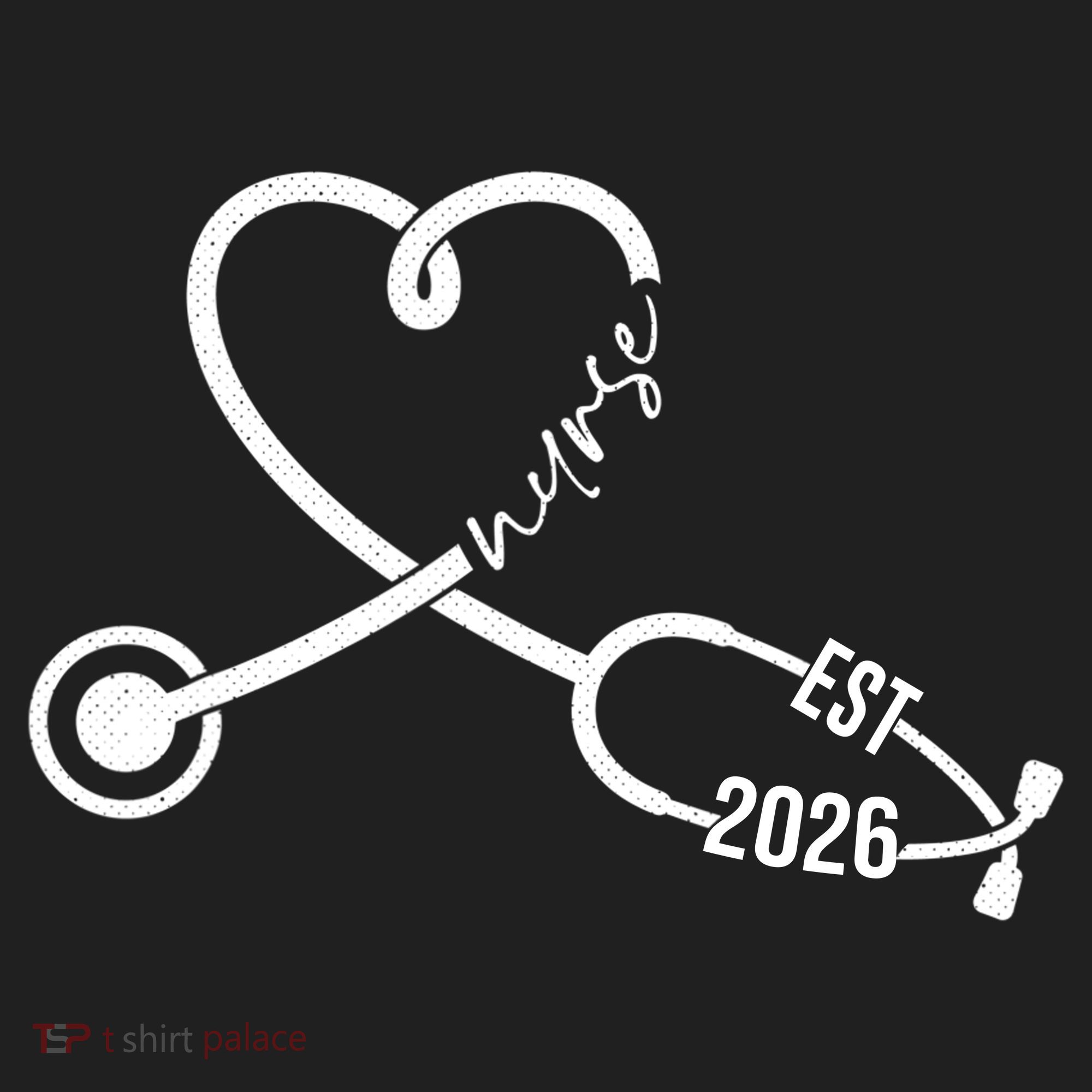 Nurse EST 2026 Cute Heart Stethoscope Beanie