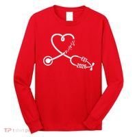 Nurse EST 2026 Cute Heart Stethoscope Long Sleeve Shirt thumb 0